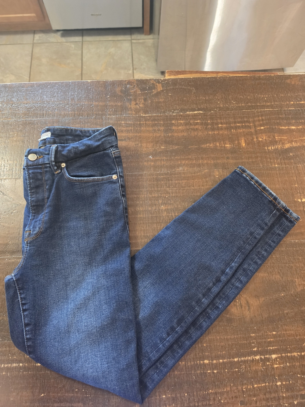 Good American Dark Blue High-Rise Skinny Jeans Size 6-12 - Picture 3 of 6